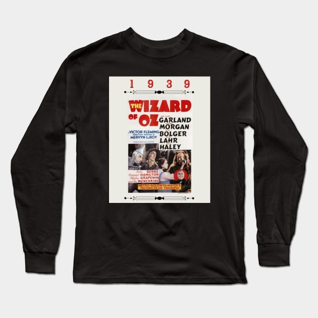 The Wizard of Oz 1939 Movie Poster Long Sleeve T-Shirt by All Thumbs